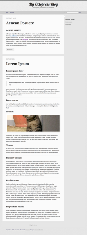 Octopress themes: Blanket