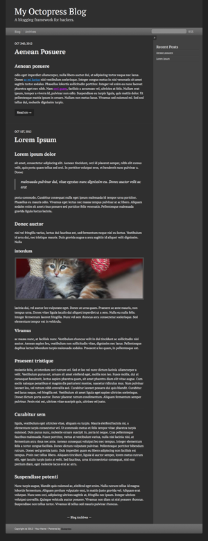 Octopress themes: Classic Dark