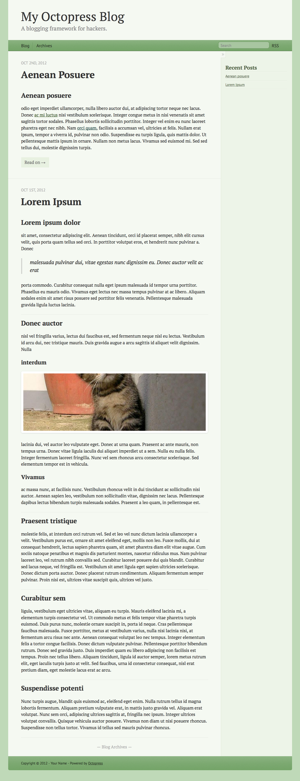 Octopress themes: Forest