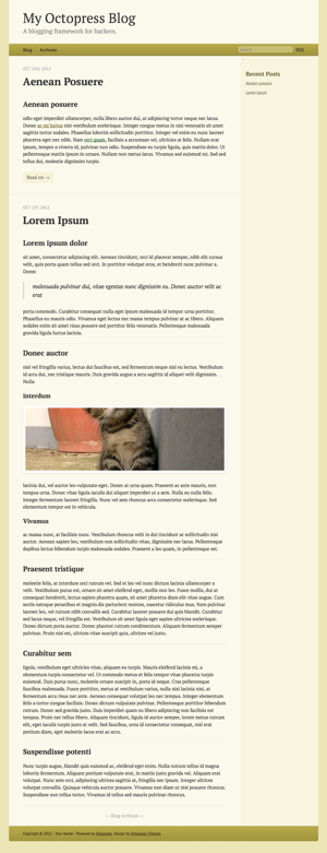 Octopress themes: Gold