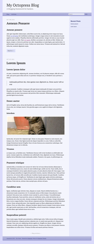 Octopress themes: Lavendar