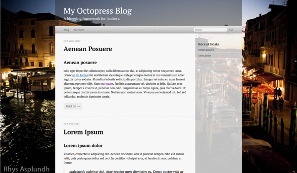 Octopress themes: Venice